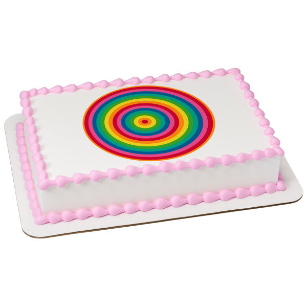 Rainbow Edible Cake Topper Image – A Birthday Place